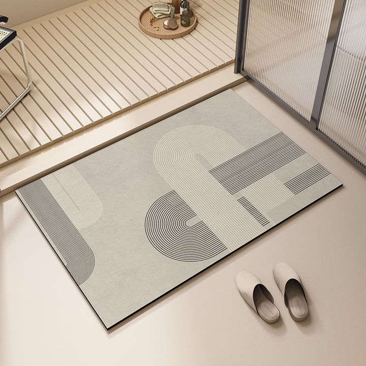 Modern Geometric Bath Mat Kalsten