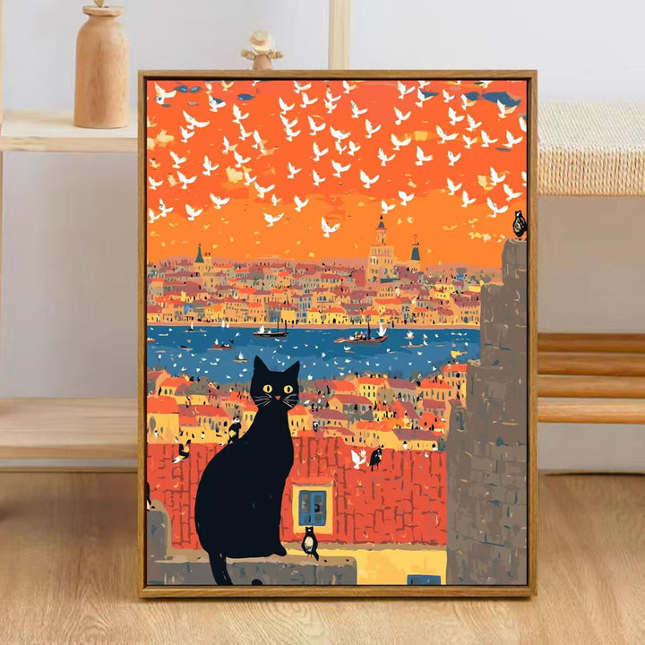 Colorful City Skyline Art Print Kalsten