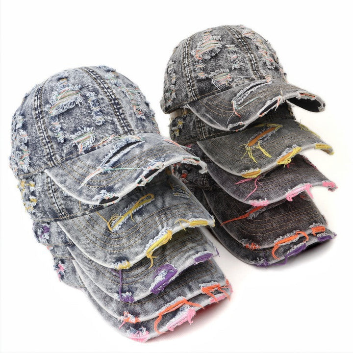 Women's Distressed Denim Baseball Cap Kalsten