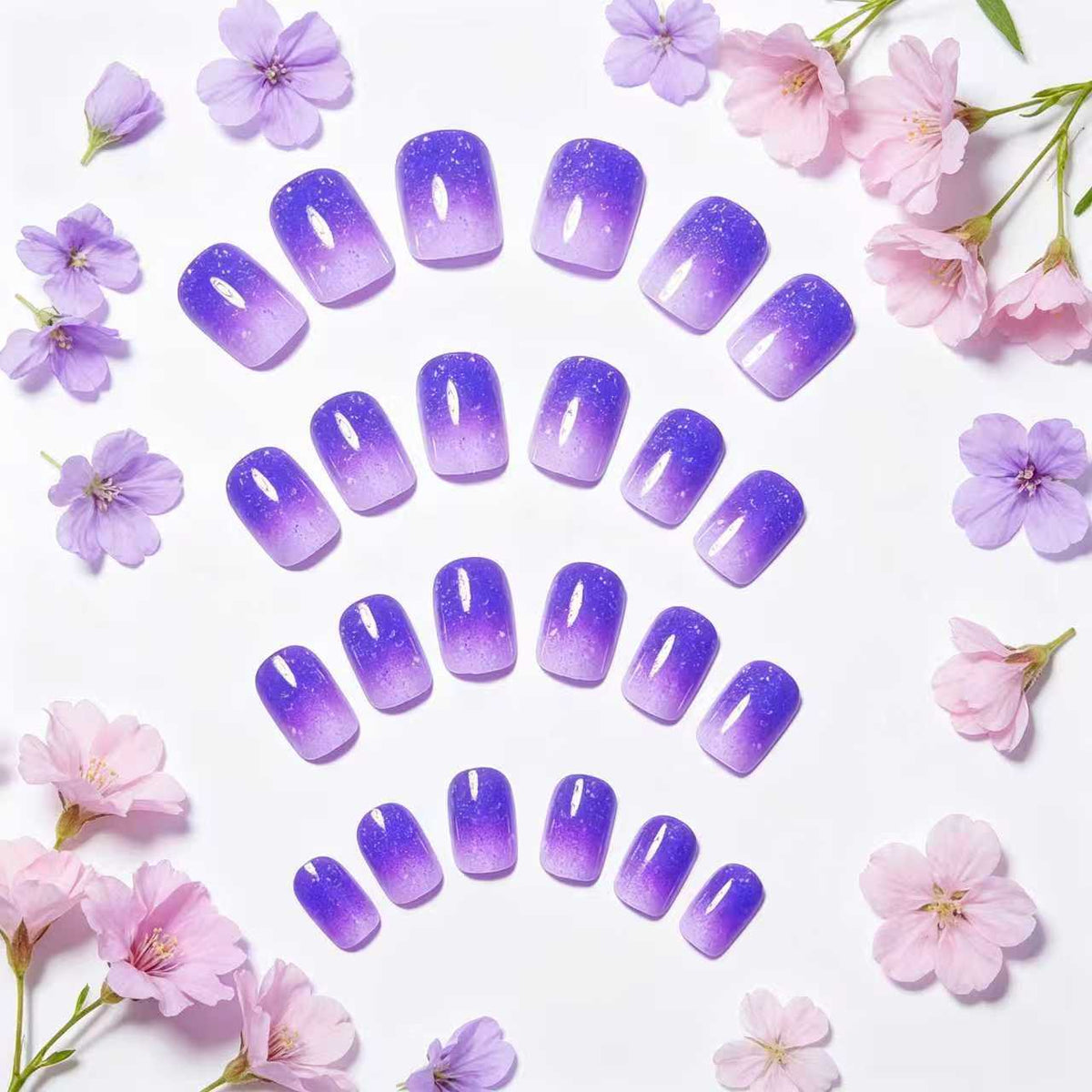 Elegant Ombre Glitter Acrylic Nail Art Acalora