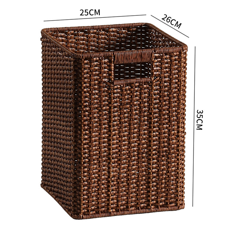 Large Woven Storage Bin with Ergonomic Cutout Handles Kalsten