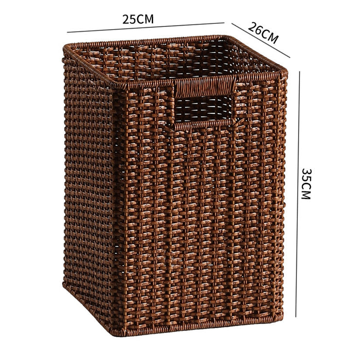 Large Woven Storage Bin with Ergonomic Cutout Handles Kalsten