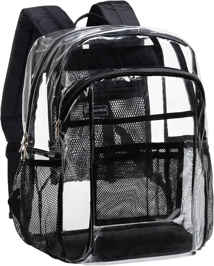 Transparent school bag with breathable mesh pockets Kalsten