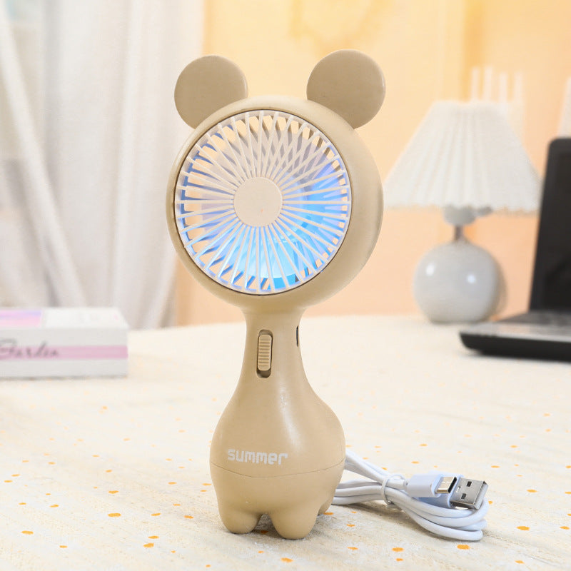 Ladies portable mini hand fan with flexible mounting mechanism Kalsten
