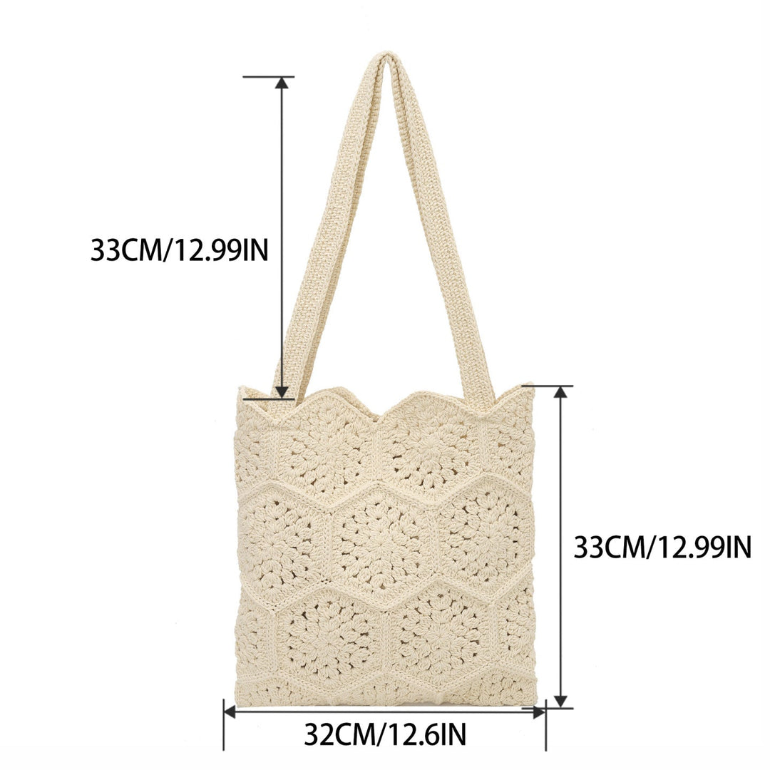 Handwoven shopping bag with unique hexagon pattern Kalsten