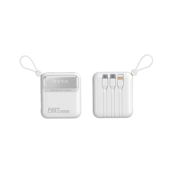 Portable power bank with integrated cables and multifunctional charging port Kalsten