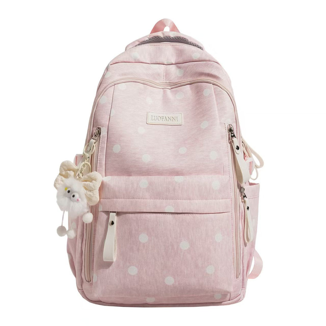 Polka Dot Multi-Pocket Backpack Kalsten