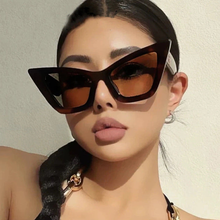 Women's Cat-Eye Sunglasses with Unique Wave Frame Kalsten