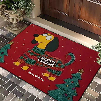 Festive Dog-Themed Entryway Mat Acalora