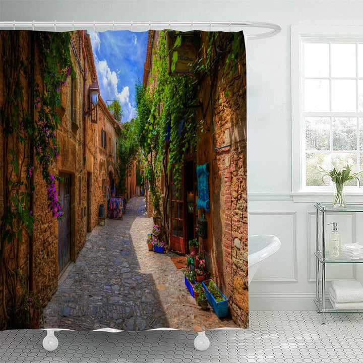 Floral Lane-Inspired Shower Curtain Kalsten