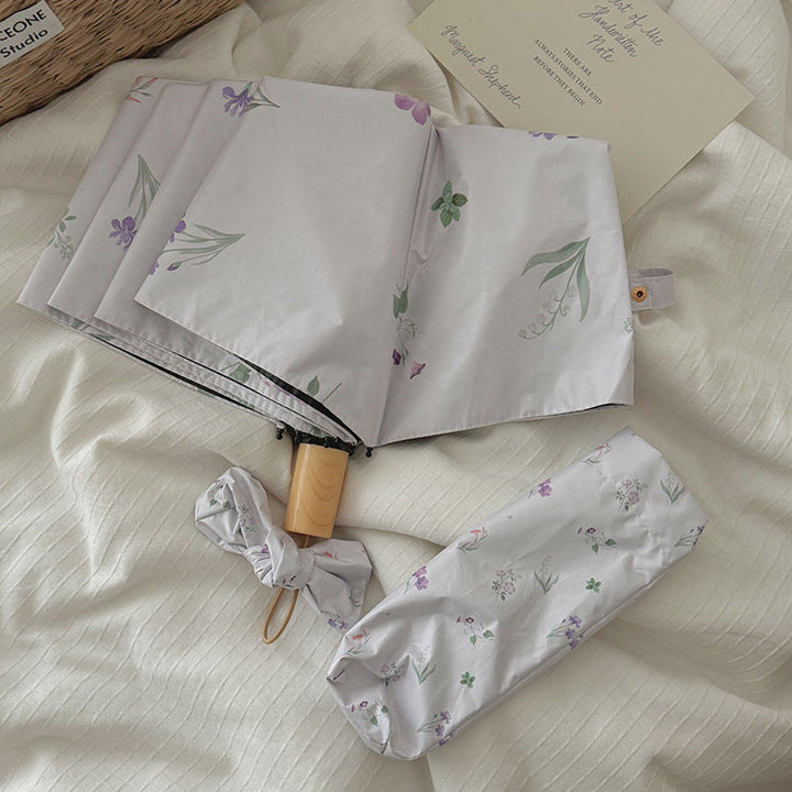 Ladies Folding Umbrella with Elegant Flower Design Kalsten