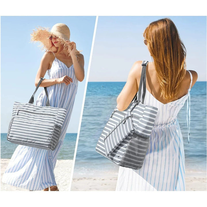 Large beach bag with multiple compartments and insulated inner pocket Kalsten
