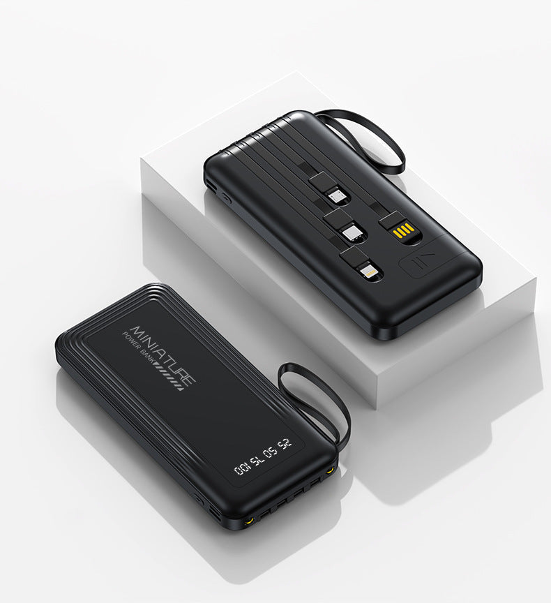 Mini power bank with integrated multifunction charging cable Kalsten
