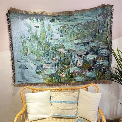 Artistic Floral Tapestry Blanket
