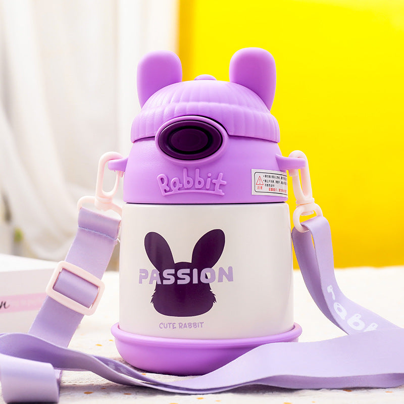 Women's Insulated Water Bottle with Cute Bunny Design Kalsten