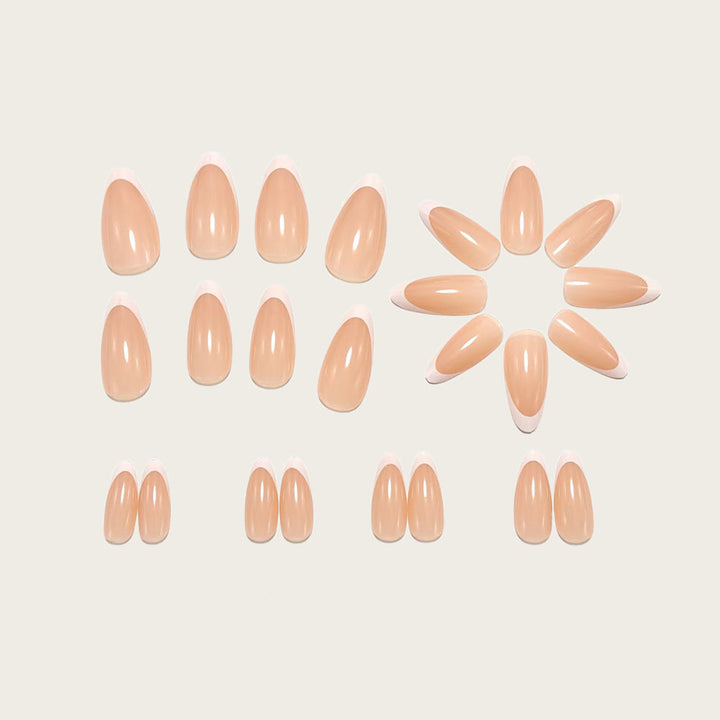 Artificial nails with fashionable French tip design Kalsten
