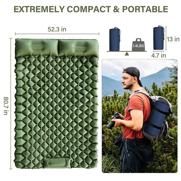 Premium Sleeping Mat With Integrated Headrest And Comfort Zone Kalsten