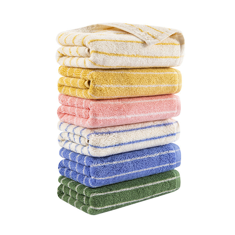 Women's Velour Bath Towel with Striped Design Kalsten