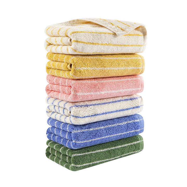 Women's Velour Bath Towel with Striped Design Kalsten