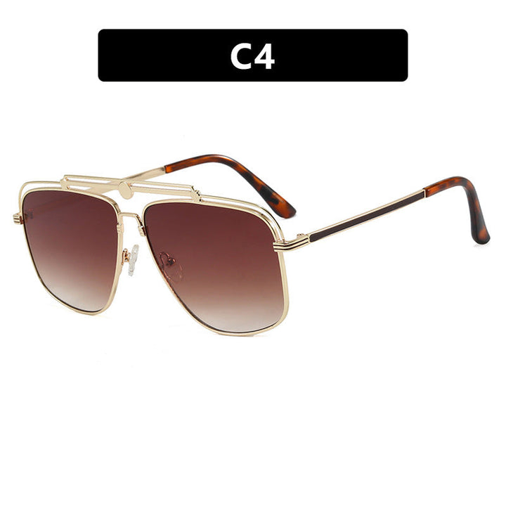 Women's elegant square sunglasses with gold accents Kalsten