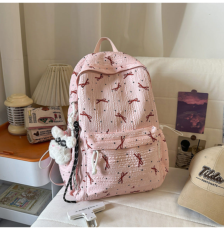 Cute Bow-Embellished Backpack Kalsten