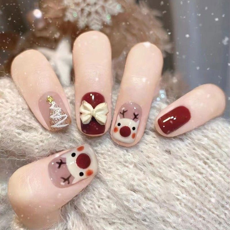 Festive Character Nail Art Acalora