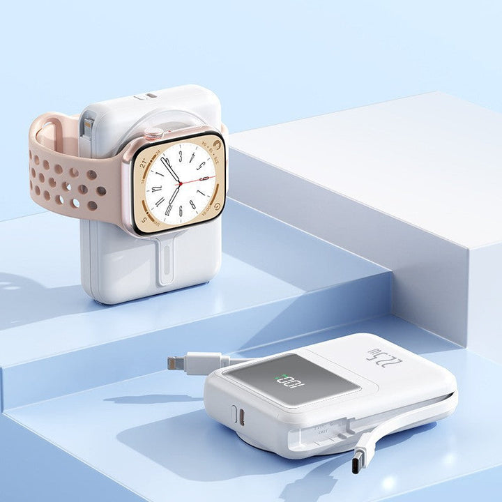 Portable power bank with integrated Apple Watch mounting mechanism and fast charging function Kalsten