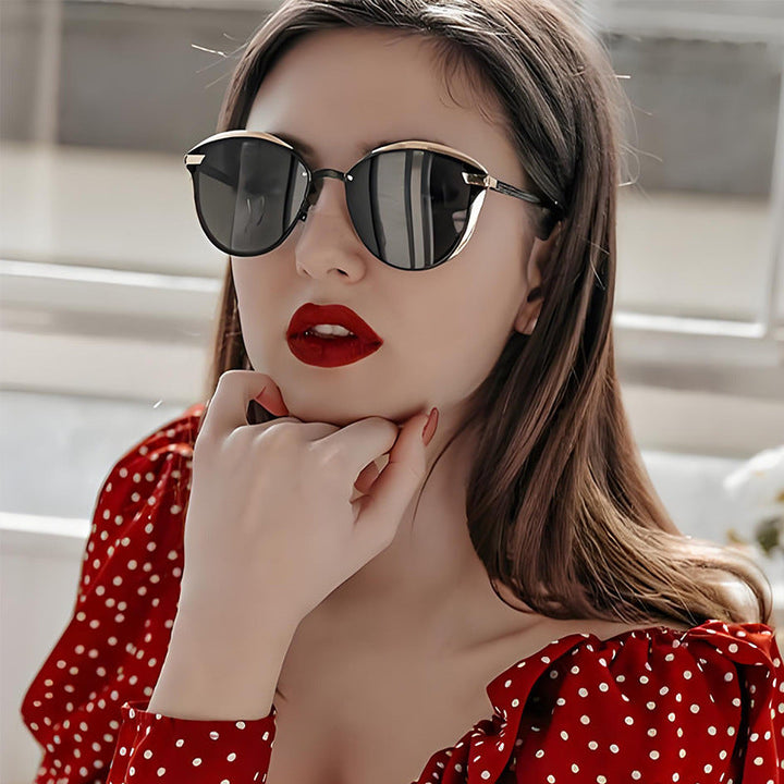 Women's designer sunglasses with elegant faceted design and high-quality UV protection Kalsten