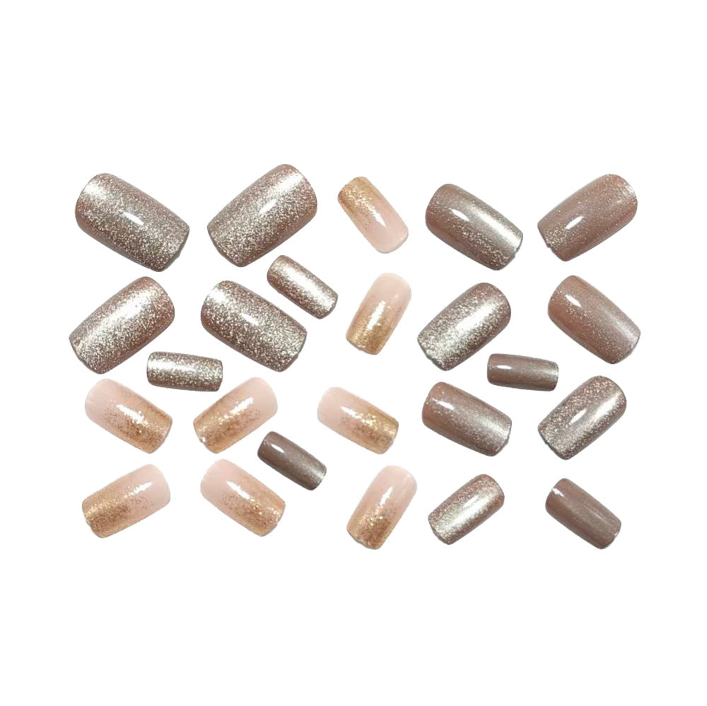 Elegant Artificial Nails with Glitter Accents Kalsten