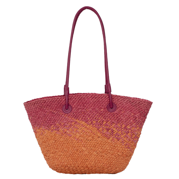 Elegant Rattan-Style Handbag with Double Handle Kalsten