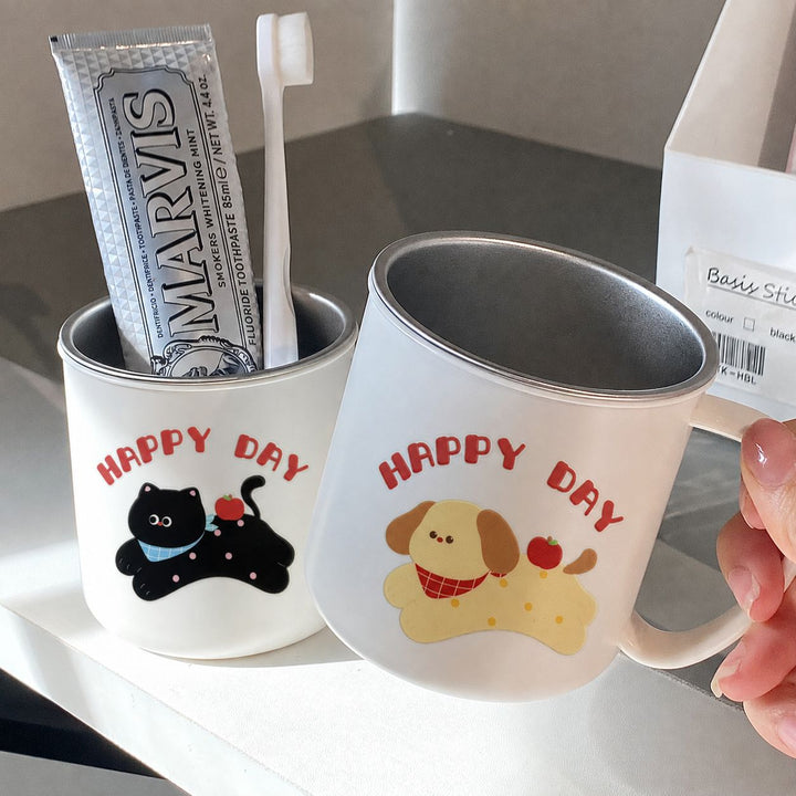 Ceramic mug with playful cat motif and cheerful inscription Kalsten