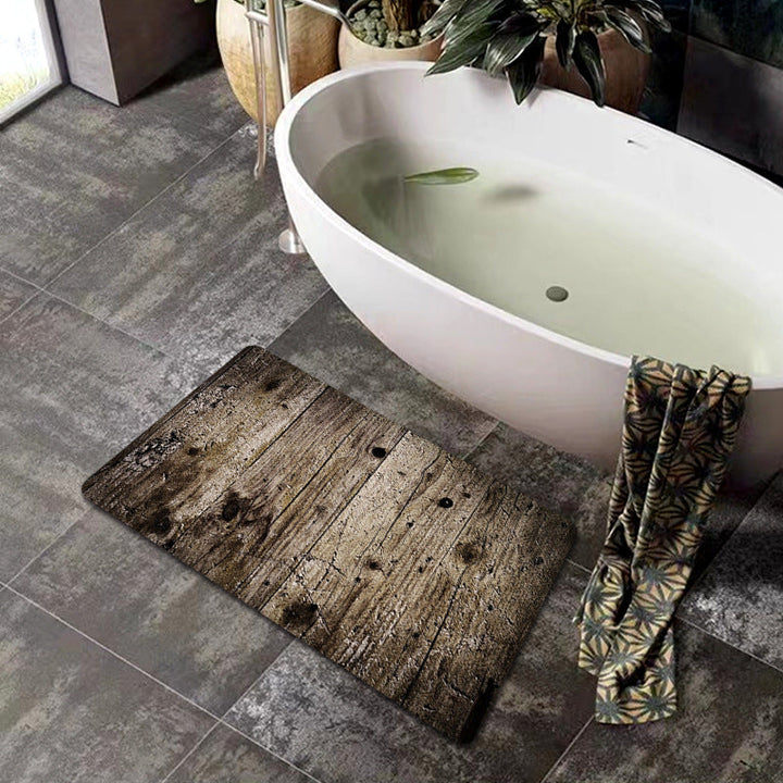 Natural Wood Grain Bath Mat Kalsten