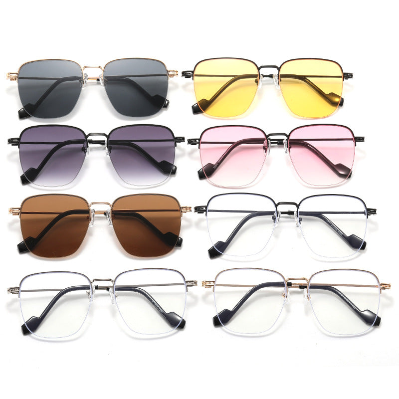 Women Designer Glasses with Square Frame and Glossy Metal Structure Kalsten