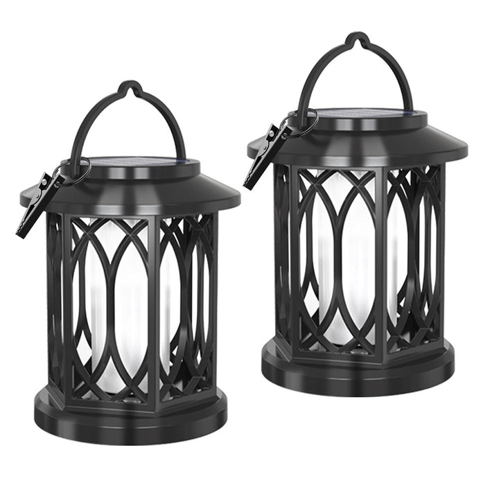 Decorative Solar Hanging Lantern With Metal Lattice Panels Kalsten