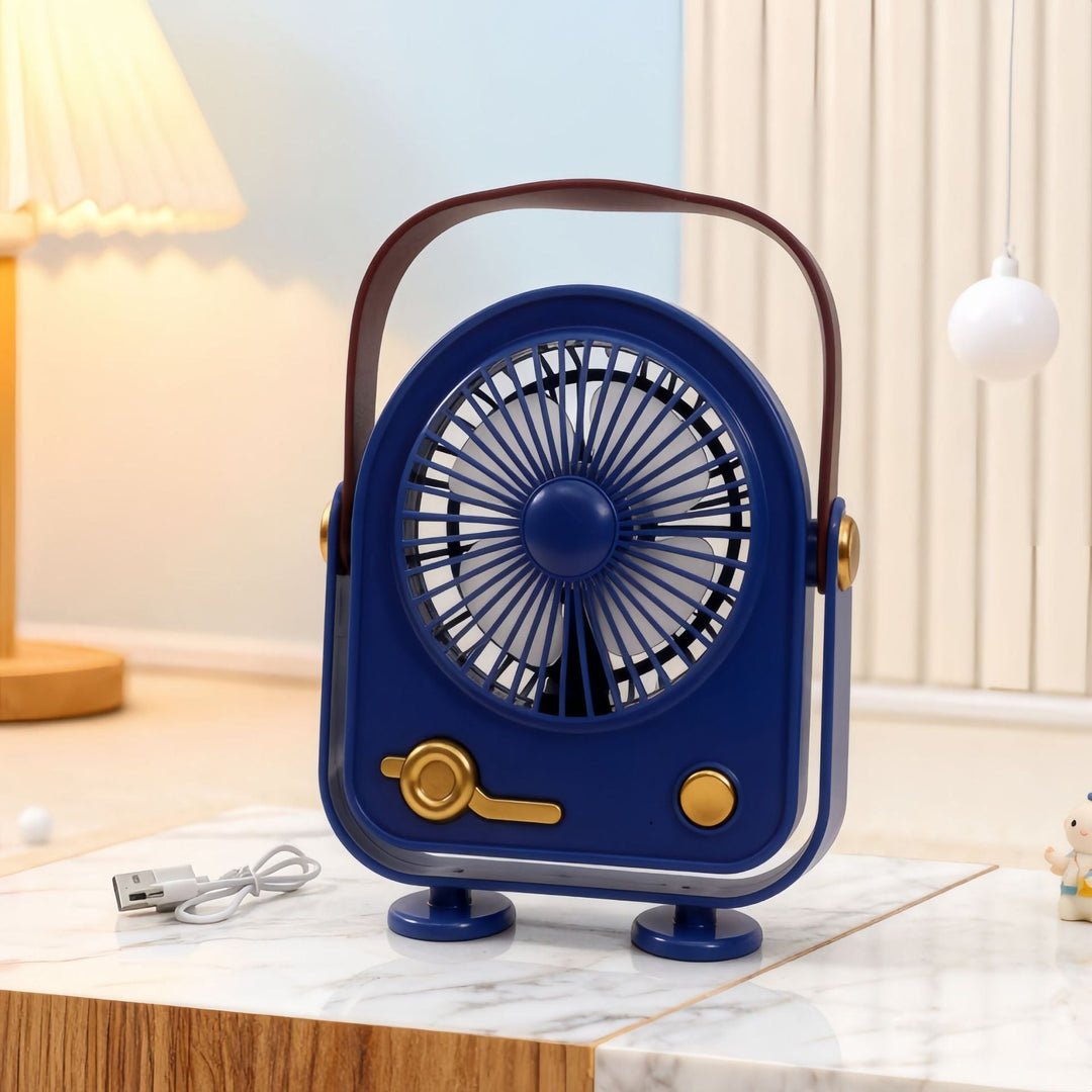Ladies portable desk fan with ergonomic design and USB connection Kalsten