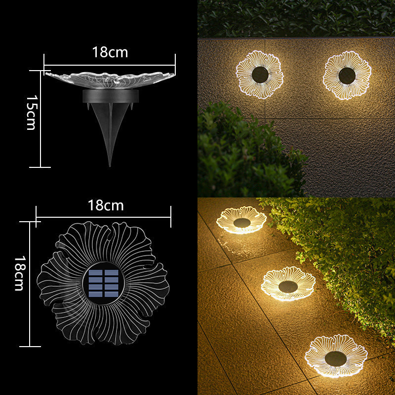 Decorative Solar Acrylic Petal Garden Stake LED Pathway Light Kalsten
