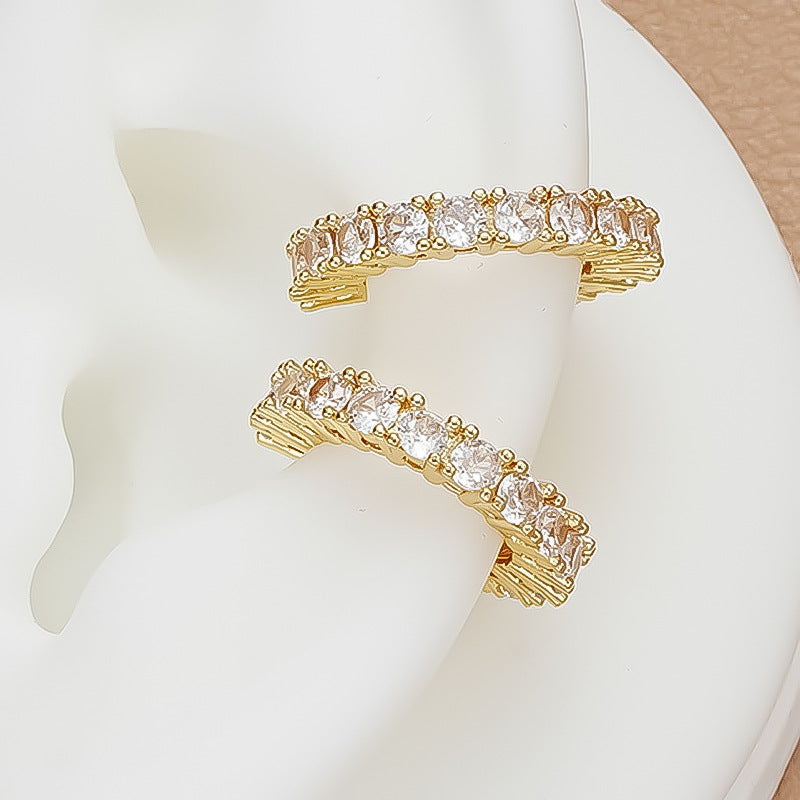 Sparkling hoops with zirconia stones Kalsten