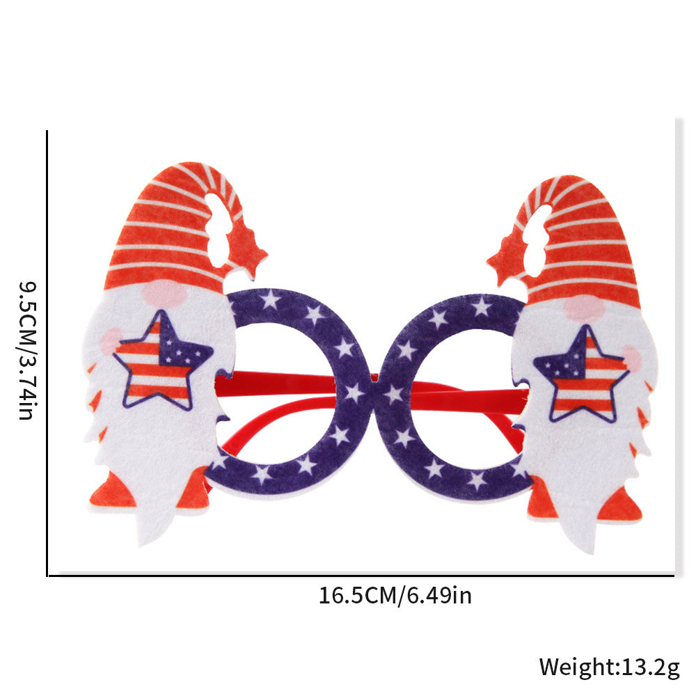 Unisex nan novelty hand-shaped patriotic party eye glasses with finger-frame design Kalsten