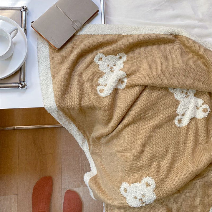 Unisex plush blanket with cute bear designs Kalsten