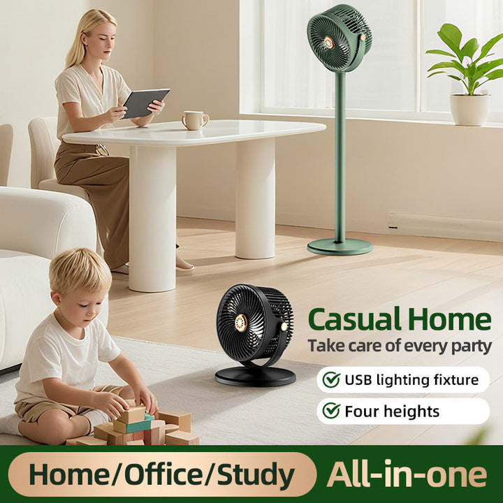 Unisex Solar-Powered Multi-Functional Floor Fan Kalsten