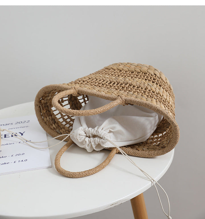Handmade rattan bag with a removable lining insert Kalsten