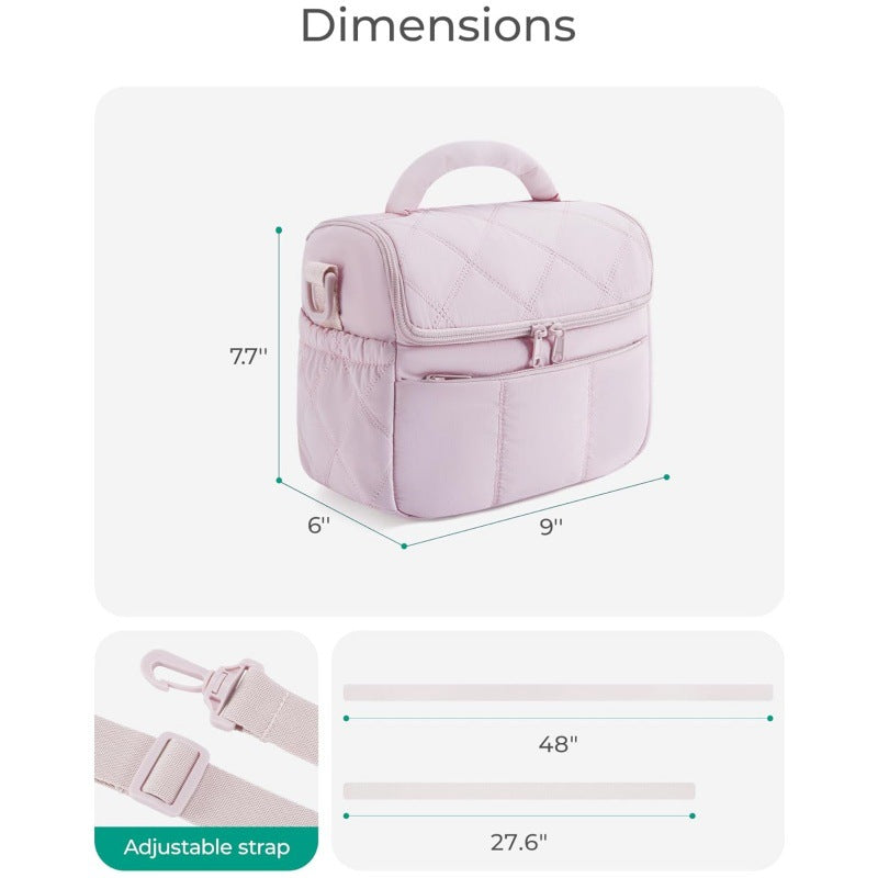 Insulated cosmetic bag with multiple compartments Kalsten