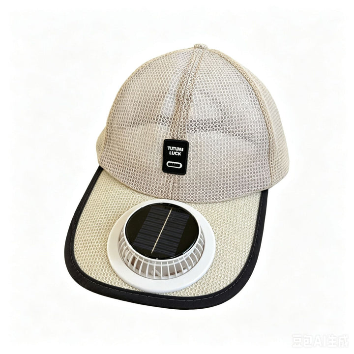 Sun protection cap with integrated solar fan Kalsten