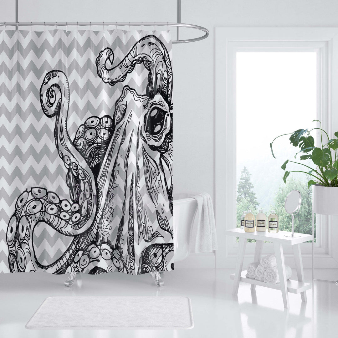 Ocean-Themed Art Shower Curtain Kalsten