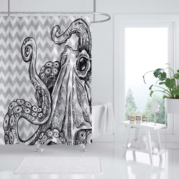 Ocean-Themed Art Shower Curtain Kalsten