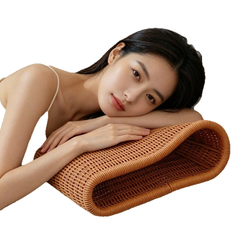 Curved Woven Storage Basket Kalsten