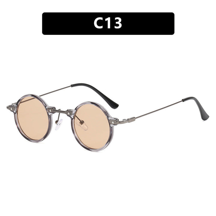 Women's fashionable round sunglasses with stylish metal frame and polarized lenses Kalsten