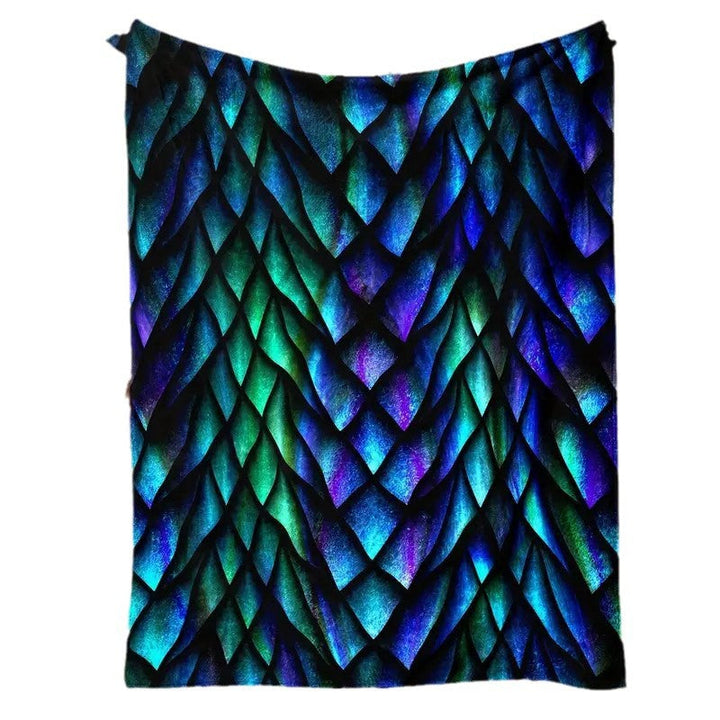 Women's cuddly blanket with shimmering scale pattern Kalsten