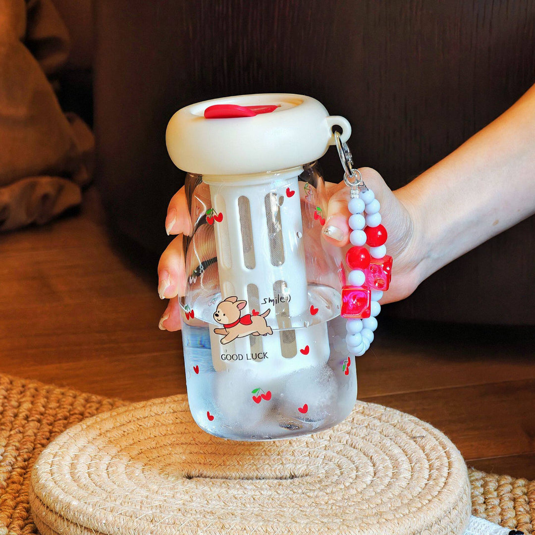 Ladies drinking container with unique design and integrated straw Kalsten