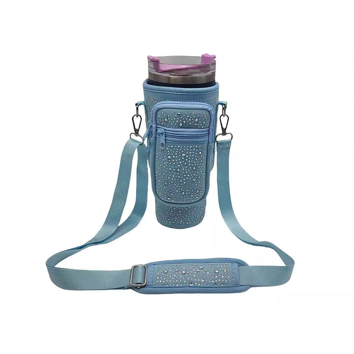 Ladies drinking bottle cover with sparkling rhinestones Kalsten